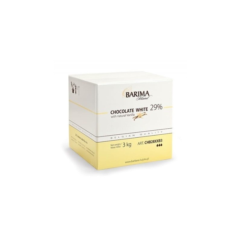 CZEKOLADA BIAŁA W PASTYLKACH 29% (3 KG)