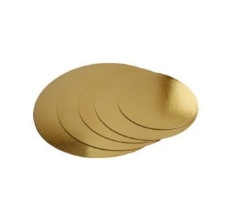 KRĄŻKI POD TORT ZŁOTE 20 CM (100 SZT)