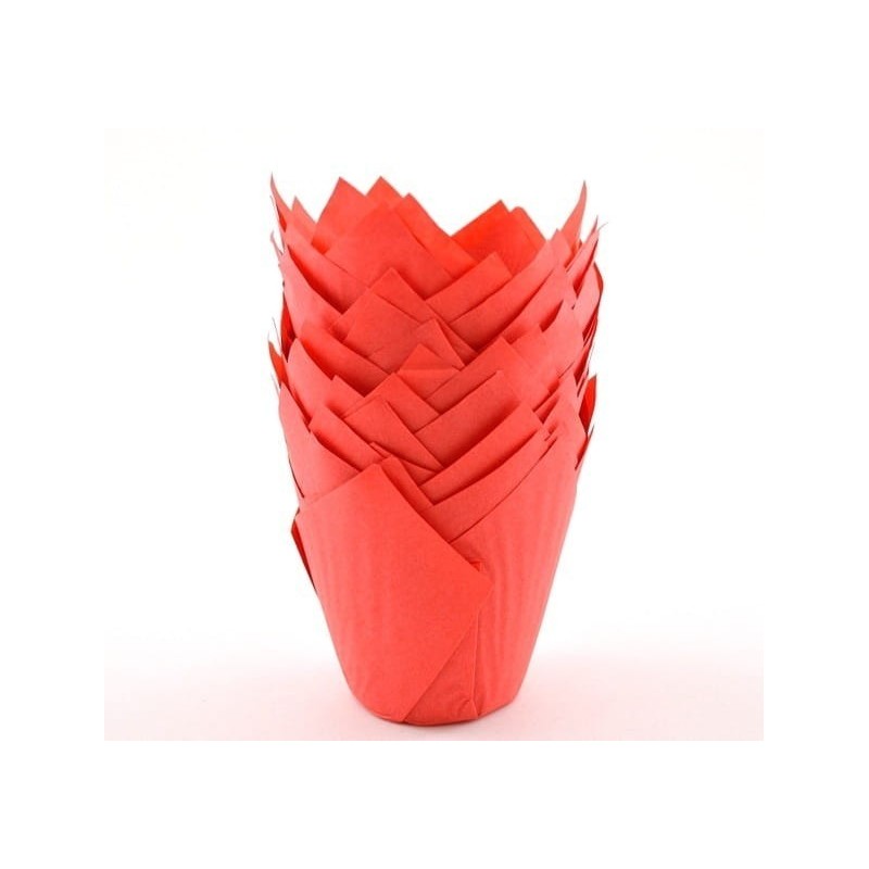 PAPILOTKI TULIPAN CZERWONE (180 SZT)