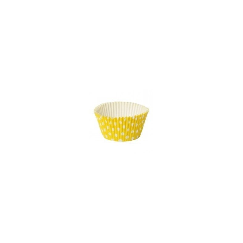 PAPILOTKI CUPCAKE POLKA ŻÓŁTE (90 SZT)