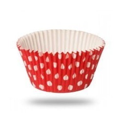 PAPILOTKI CUPCAKE POLKA CZERWONA (90 SZT)