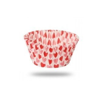 PAPILOTKI CUPCAKE POLKA W SERCA (500 SZT)