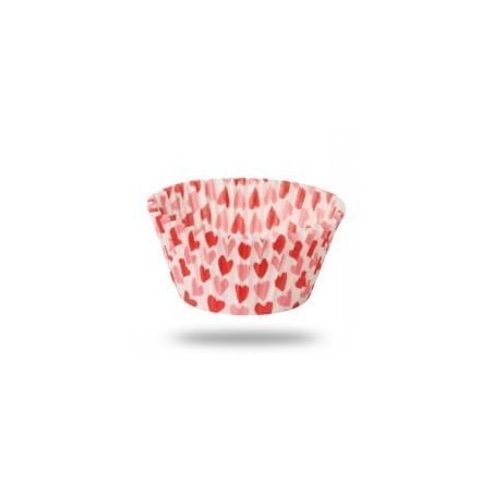 PAPILOTKI CUPCAKE POLKA W SERCA (500 SZT)