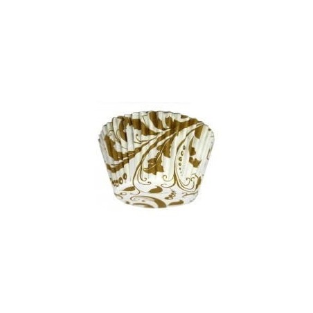 PAPILOTKI CUPCAKE POLKA BIAŁO/ZŁOTE (90 SZT)