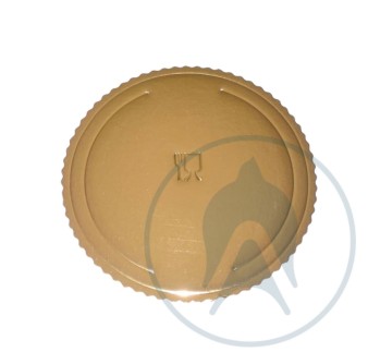 PODKŁAD POD TORT MICROTRIPLO OKRĄGŁY ZŁOTY (28 CM)