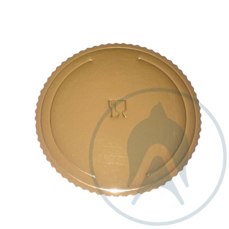 PODKŁAD POD TORT MICROTRIPLO OKRĄGŁY ZŁOTY (28 CM)