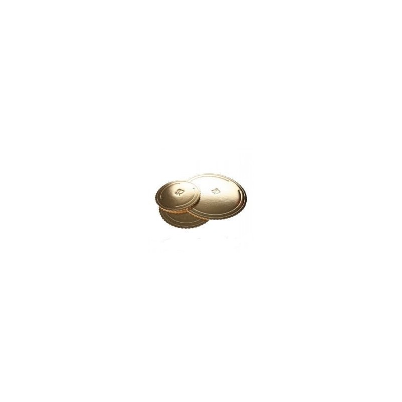 PODKŁAD POD TORT MICROTRIPLO OKRĄGŁY ZŁOTY 30 CM