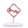 TOPPER NA TORT LOVE CZERWONY KWADRAT