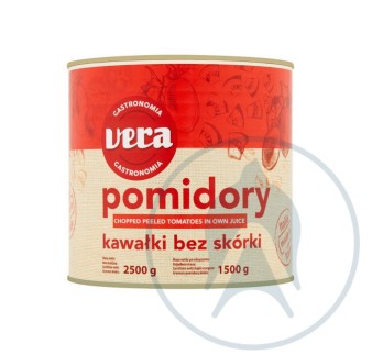 POMIDORY BEZ SKÓRKI W KAWAŁKACH (2,5 KG)