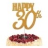 ZŁOTY BROKAT TOPPER HAPPY 30TH