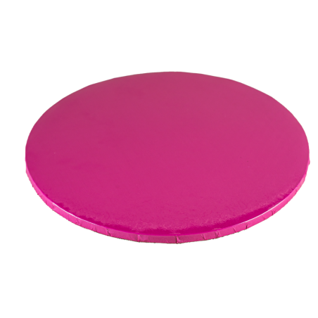 PODKŁAD CUKIERNICZY OKRĄGŁY GRUBY FUKSJA (30 CM)