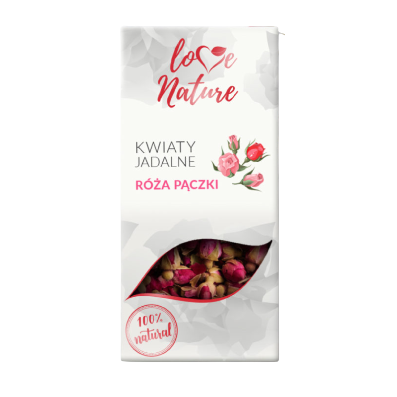 KWIATY JADALNE RÓŻA PĄCZKI (20 G)