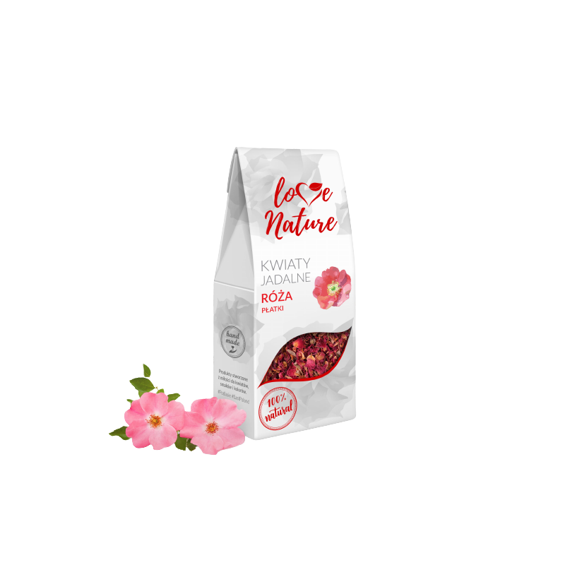 KWIATY JADALNE RÓŻA PŁATKI (20 G)