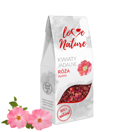 KWIATY JADALNE RÓŻA PŁATKI (20 G)
