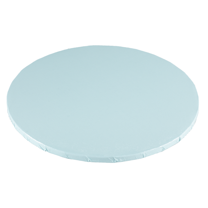 PODKŁAD CUKIERNICZY OKRĄGŁY GRUBY BLADY NIEBIESKI (35 CM)