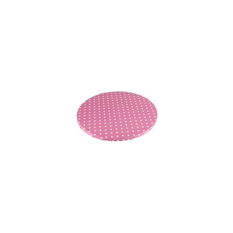 PODKŁAD CUKIERNICZY OKRĄGŁY RÓŻOWY W KROPKI (30 CM) PODKŁAD CUKIERNICZY OKRĄGŁY RÓŻOWY W KROPKI (30 CM)
