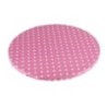 PODKŁAD CUKIERNICZY OKRĄGŁY RÓŻOWY W KROPKI (30 CM)