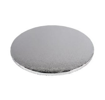 PODKŁAD CUKIERNICZY OKRĄGŁY SREBRNY (45 CM)