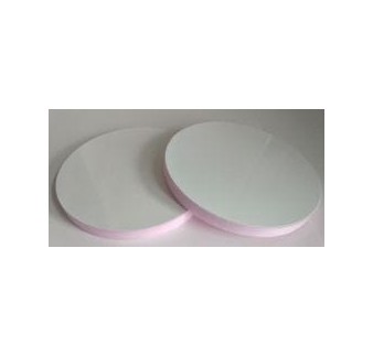 PODKŁAD CUKIERNICZY OKRĄGŁY STYRODUR RÓŻOWY/BIAŁY (24 CM)