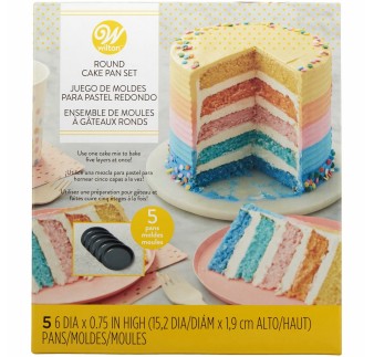 ZESTAW PATELNI DO WYPIEKÓW CCIAST WIELOWARSTWOWYCH15 CM (5 SZT)