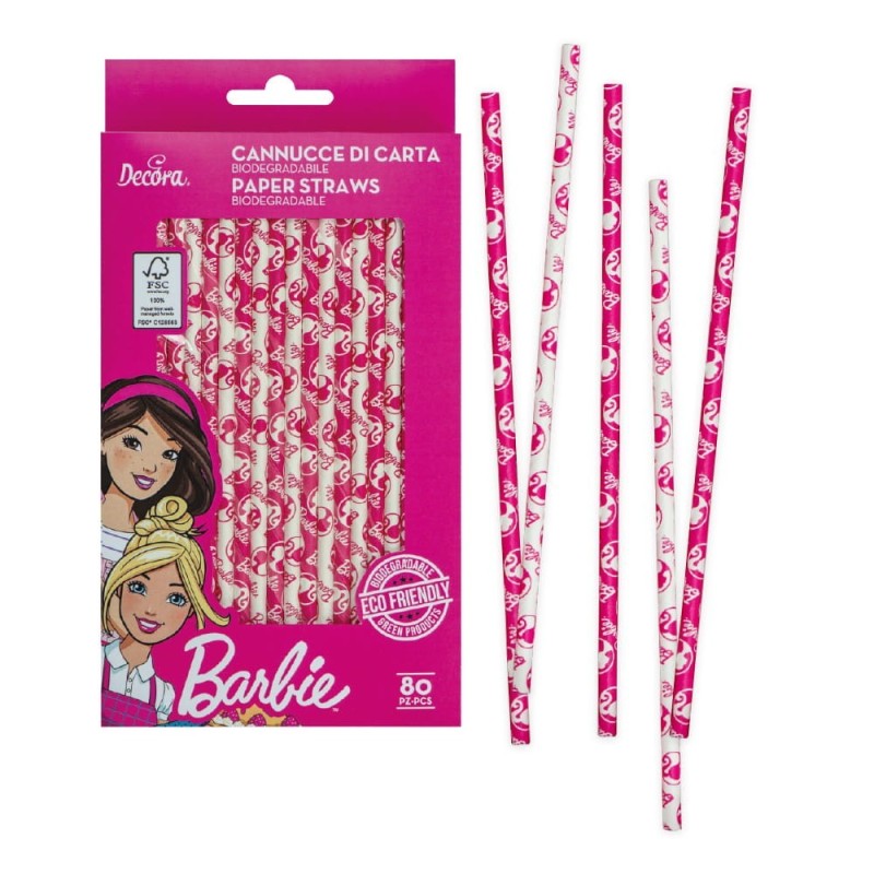 SŁOMKI PAPIEROWE BARBIE (80 SZT) SŁOMKI PAPIEROWE BARBIE (80 SZT)