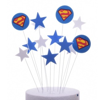 ZESTAW TOPPERÓW NA TORT SUPERMAN