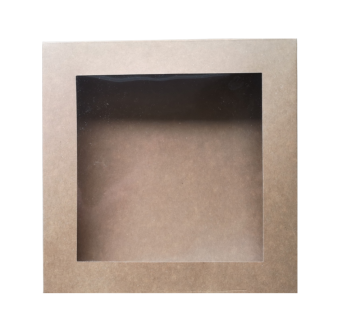 OPAKOWANIE KRAFT Z OKNEM 185X185X35 MM
