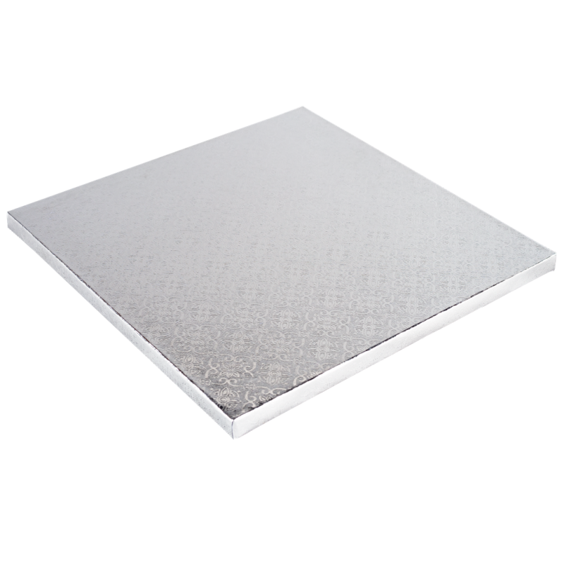 PODKŁAD CUKIERNICZY KWADRAT SREBRNY (25 CM) PODKŁAD CUKIERNICZY KWADRAT SREBRNY (25 CM)