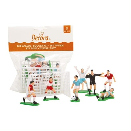 ZESTAW FIGURKI PIŁKARZE+BRAMKI (9 SZT)