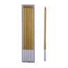 ŚWIECZKI PROSTE ZŁOTE 14 CM (6 SZT)