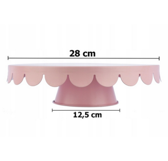 PATERA DO TORTU MUFFINEK RÓŻOWA (28 CM)