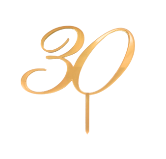 ZŁOTY TOPPER CYFRA 30