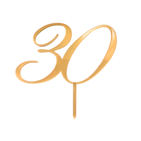 ZŁOTY TOPPER CYFRA 30