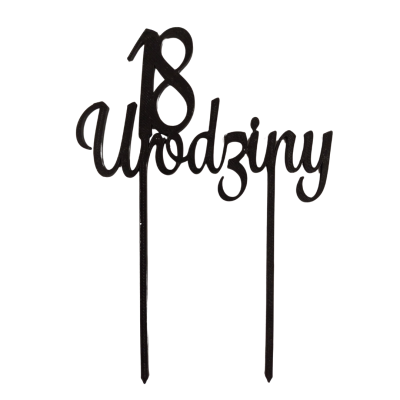 CZARNY TOPPER 18 URODZINY