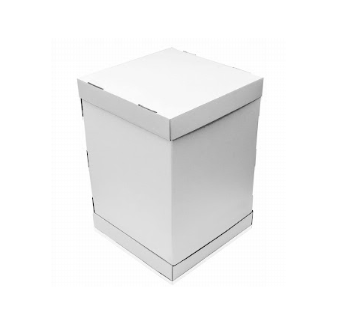KARTON OPAKOWANIE NA TORT BIAŁY 340X340X450 MM