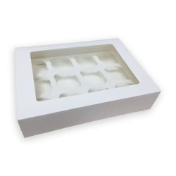 PUDEŁKO OPAKOWANIE NA MUFFINY (12 SZT)