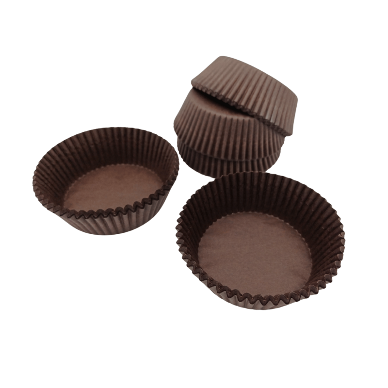 PAPILOTKI OKRĄGŁE BRĄZOWE 60 MM (2000 SZT)