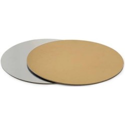 PODKŁAD OKRĄGŁY DWUSTRONNY ZŁOTY/SREBRNY KRĄŻEK (20 CM)