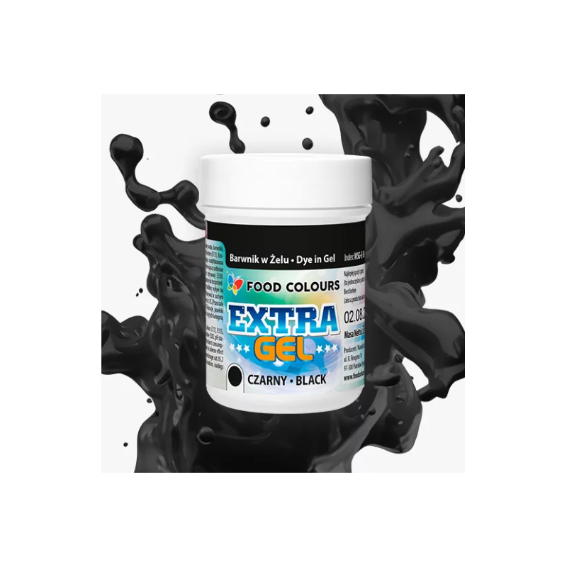 BARWNIK W ŻELU CZARNY EXTRA GEL (35 G)