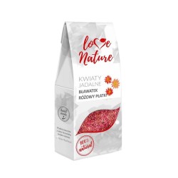 KWIATY JADALNE BŁAWATEK RÓŻOWY PŁATKI  (10 G)