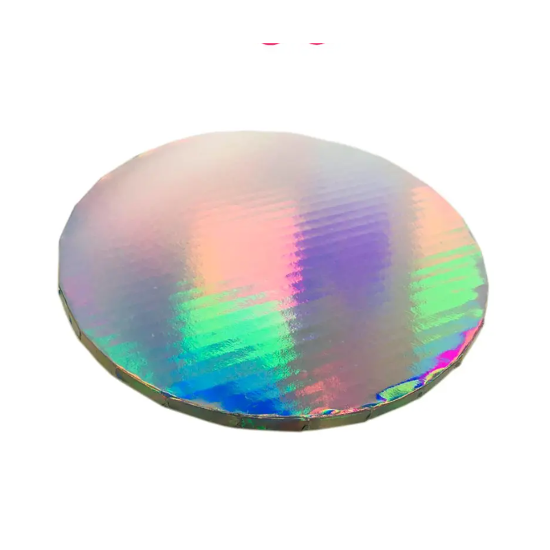 PODKŁAD CUKIERNICZY HOLOGRAFICZNY SREBRNY (30 CM)