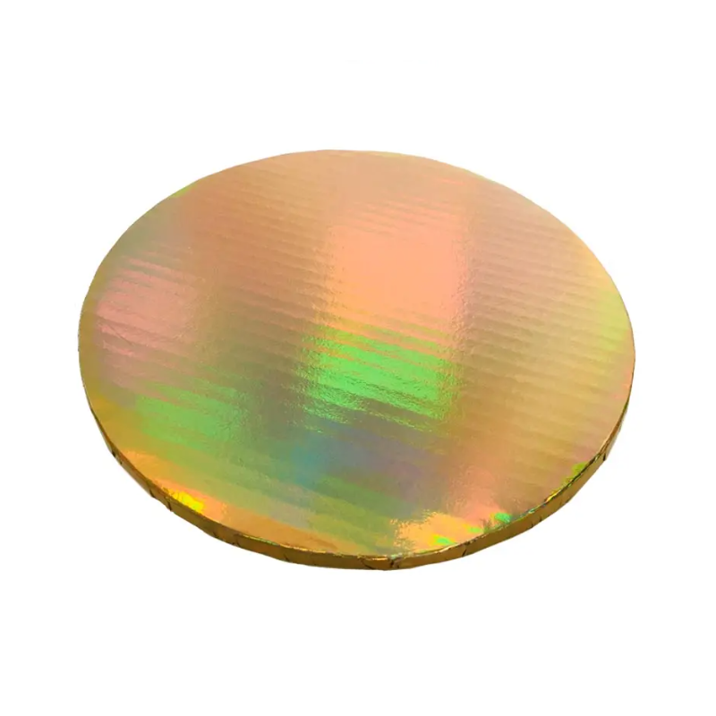 PODKŁAD CUKIERNICZY HOLOGRAFICZNY ZŁOTY (30 CM)