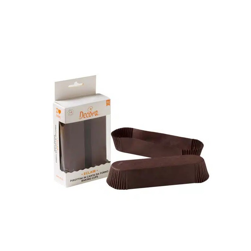 PAPILOTKI DO EKLEREK BRĄZOWE (60 SZT)
