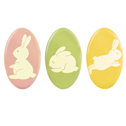 DEKORACJE CZEKOLADOWE KOLOROWE ZAJĄCE (165 SZT)