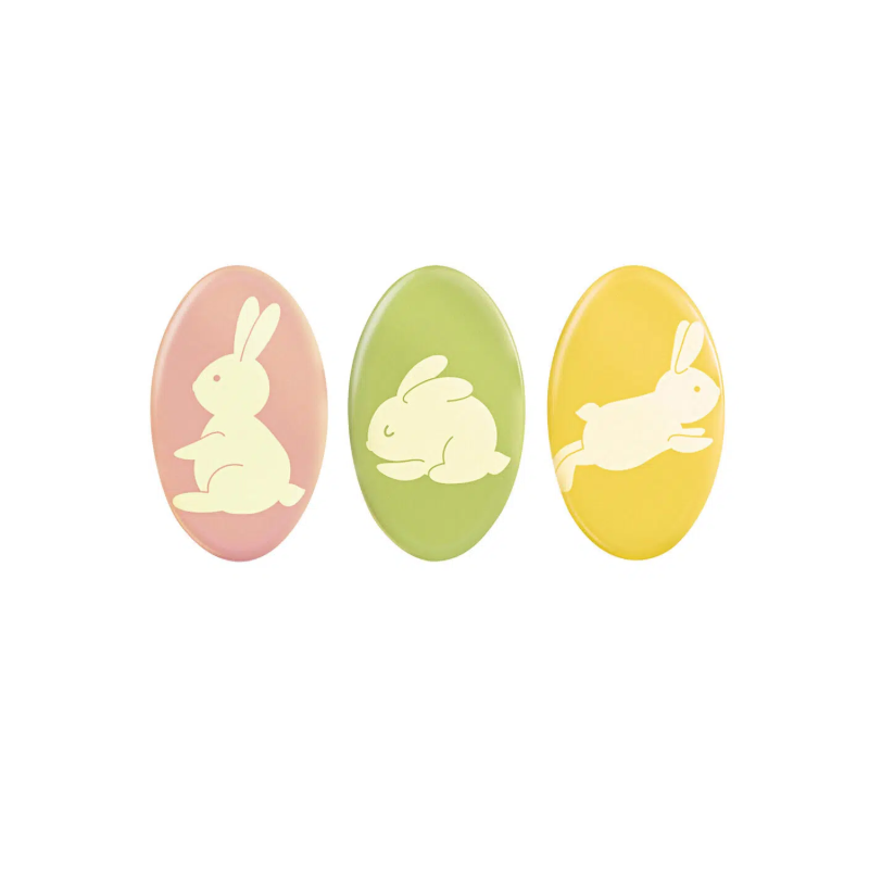 DEKORACJE CZEKOLADOWE KOLOROWE ZAJĄCE (165 SZT)