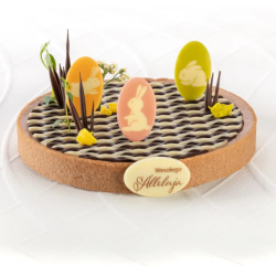 DEKORACJE CZEKOLADOWE KOLOROWE ZAJĄCE (165 SZT)