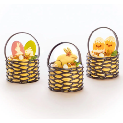 DEKORACJE CZEKOLADOWE KOLOROWE ZAJĄCE (165 SZT)