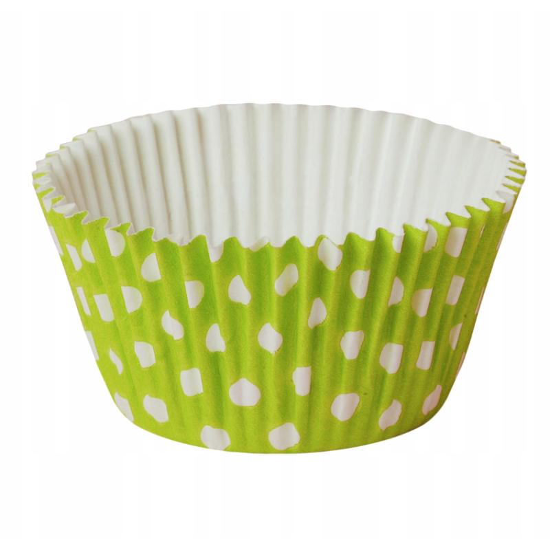 PAPILOTKI CUPCAKE POLKA ZIELONE (90 SZT)