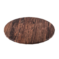 PODKŁAD POD TORT OKRĄGŁY CIEMNE DREWNO (35 CM)
