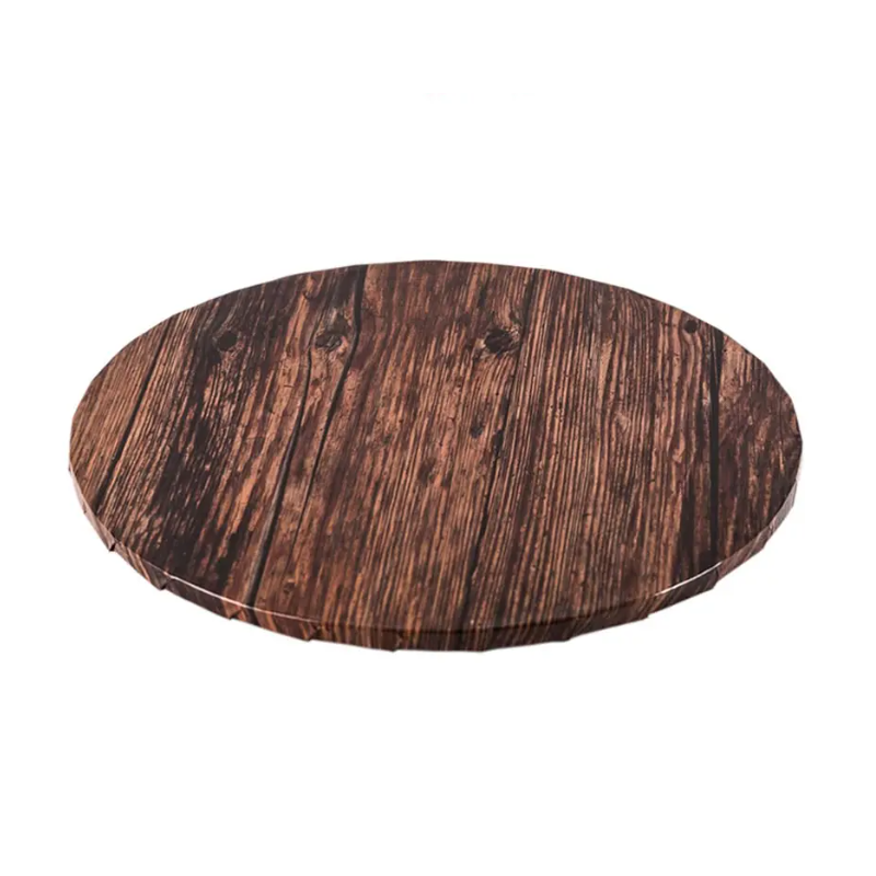 PODKŁAD POD TORT OKRĄGŁY CIEMNE DREWNO (35 CM)